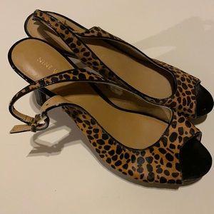 NINE WEST heels open toe strap